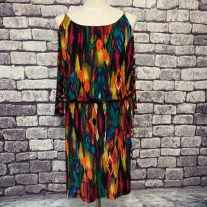 ABS Silver Label Cold Shoulder Dress Size L